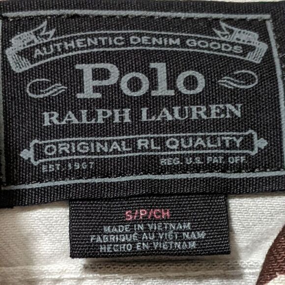 Polo Ralph Lauren zebra print denim trucker jacket brown & cream women's Small - Picture 3 of 10